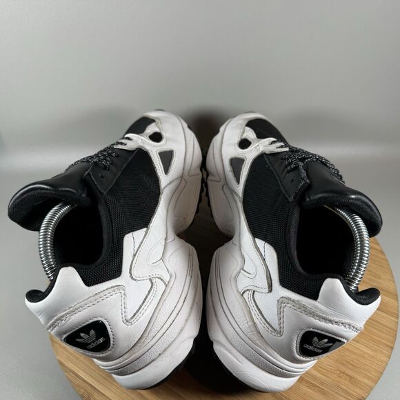 Adidas Falcon Trail Womens 9.5 Black‎ White Oreo Shoes Sneakers Athletic - Picture 5 of 8